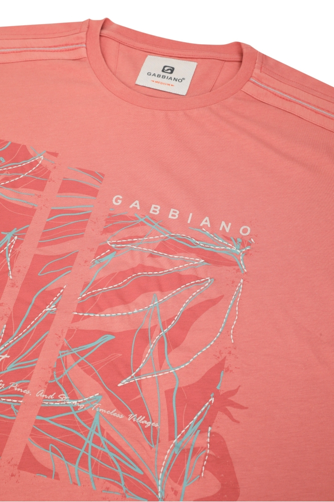 FRONT PRINTED T SHIRT 155913 SUNSET RED